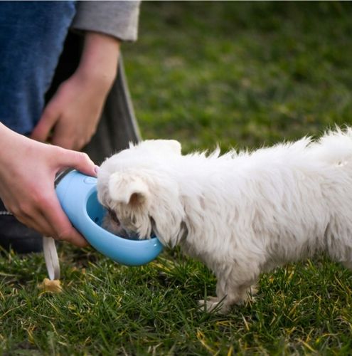 BUTELKA NA WODĘ DLA PSA BIDON POIDŁO MISKA 0,5L PRZENOŚNA SPACER TURYSTYCZN na Arena.pl