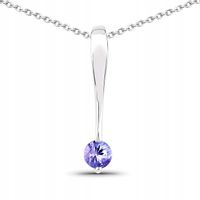 SREBRNY WISIOREK Z TANZANITEM - IDEALNY NA PREZENT