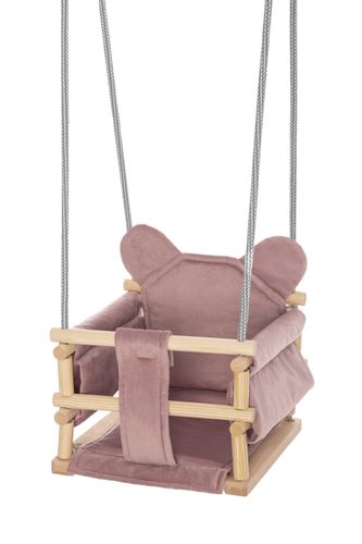 HUŚTAWKA WELUROWA MIŚ - RÓŻOWA na Arena.pl