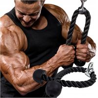 SZNUR UCHWYT DO ĆWICZEŃ LINA WYCIĄGU GÓRNEGO DOLNEGO ATLAS NA TRICEPS