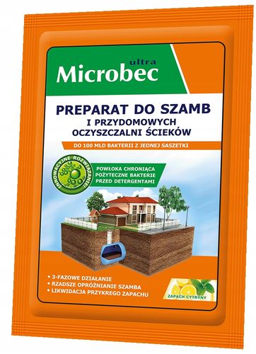 bros - microbec ultra 25g zapach cytryny - preparat do szamb - 1 szt. na Arena.pl