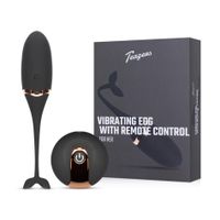 Luxurious Vibrating Egg w/ Remote Control   Black