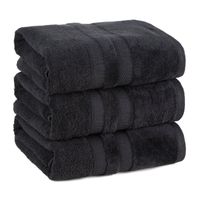 Ręcznik Porto 12 50X90 cm czarny bawełna 500 g miękki i chłonny
