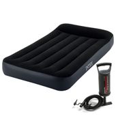 materac dmuchany welurowy+pompka 68612 intex 64141