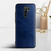 Etui AIORIA Vintage LEATHER do Xiaomi Redmi Note 8 Pro niebieski