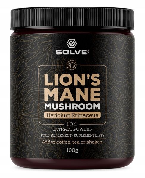 LION'S MANE 10:1 SOPLÓWKA JEŻOWATA 100G SOLVE LABS zdjęcie 1