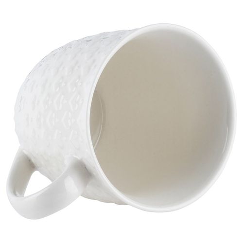 Duży Kubek Ceramiczny do Picia Napojów Kawy Herbaty Ziół Biały 580 ml na Arena.pl