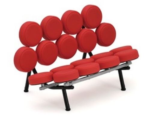 Sofa Candy czerwona skóra D2 na Arena.pl