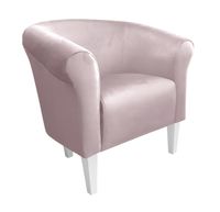 Fotel Milo nogi 20cm białe szary róż MG55