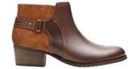 Clarks Botki Damskie - Maypearl Lilac - rozmiar 37 - Brązowe, Skóra, Zamsz