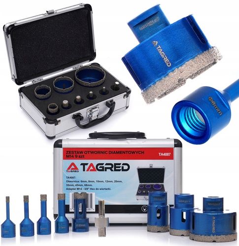 OTWORNICE KORONKI DIAMENTOWE 6-68 mm DO KAMIENIA GRESU 9EL na Arena.pl