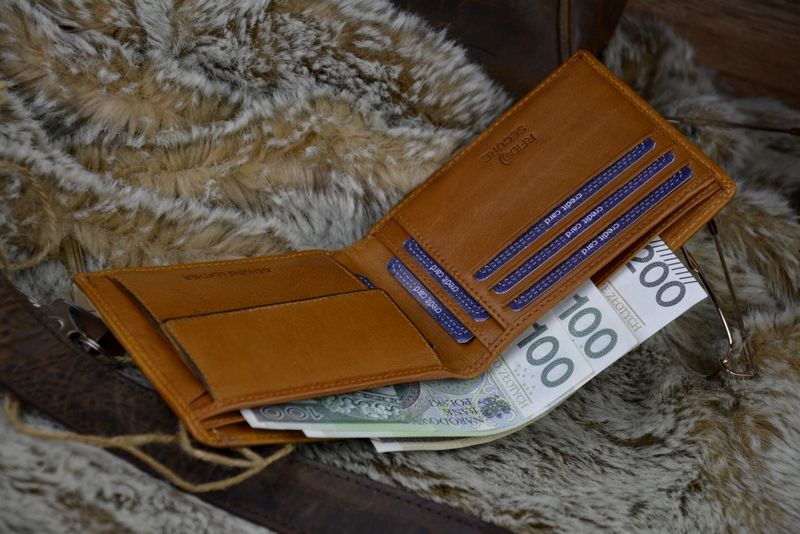 Oryginalny Portfel Męski Skórzany Brązowy Buffalo Wild RFID Poręczny zdjęcie 10