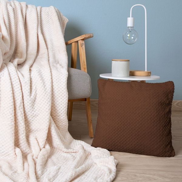 Poszewka żakardowa AMORRO/MLECZNA CZEKOLADA/40x40 zdjęcie 2