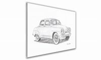 OBRAZ NA SZKLE PROSTOKĄTNY - Francja - Simca Aronde - 1951