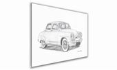 OBRAZ NA SZKLE PROSTOKĄTNY - Francja - Simca Aronde - 1951