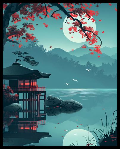 Plakat 40x50cm Japoński Pawilon na Arena.pl