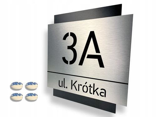 Tabliczka adresowa NUMER | ADRES NA DOM| 25x25cm | CNC | Wycinany | UV na Arena.pl