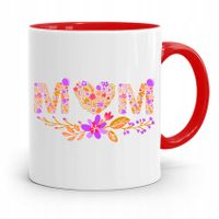 Kubek Czerwony Prezent Dla Mamy Matki Mamusi Mom Z Nadrukiem Ze Zdjęciem