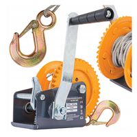 WYCIĄGARKA linowa wciągarka ręczna na korbę 454 kg 1000 lb lina 5m