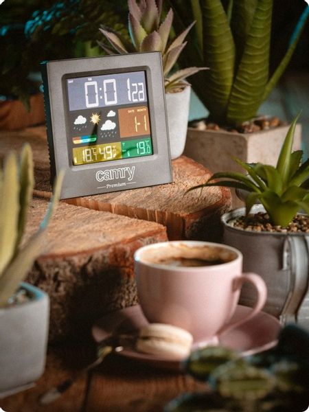 STACJA POGODOWA POGODY BEZPRZEWODOWA TERMOMETR HIGROMET CZUJNIK ZEGAR DATA zdjęcie 14