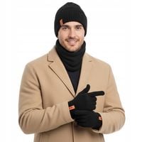 Komplet zimowy MĘSKI czapka komin SZAL rękawiczki