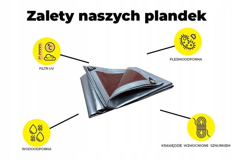 Stapo Plandeka 210 g/m2 4 x 8m zdjęcie 5