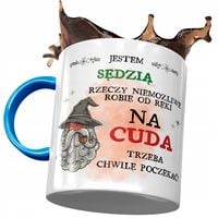 Kubek Błękitny Dla Sędziego Na Cuda Trzeba Chwile Z Nadrukiem Ze Zdjęciem