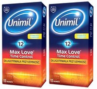 24X Unimil Max Love Prezerwatywy Mocno Opóźniające Z Lidokainą
