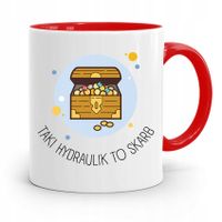 Kubek Czerwony Prezent Dla Hydraulika To Skarb Z Nadrukiem Ze Zdjęciem