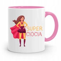 Kubek Różowy Prezent Dla Cioci, Super Cioci! Z Nadrukiem Ze Zdjęciem