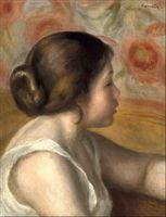 Head of a Young Girl, Auguste Renoir - plakat 40x50 cm
