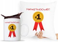 Dla Marketingowca Zestaw Poduszka + Kubek Prezent Z Nadrukiem Ze Zdjęciem