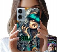 ETUI DO MOTOROLA MOTO G35 - ANTI SOCIAL, BUTTERFLY, MOTYLEK, KOBIECE