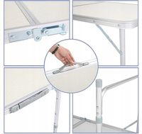 STÓŁ TURYSTYCZNY SKŁADANY WALIZKA 120x60 cm CATERINGOWY PRZENOŚNY BIWAKOWY