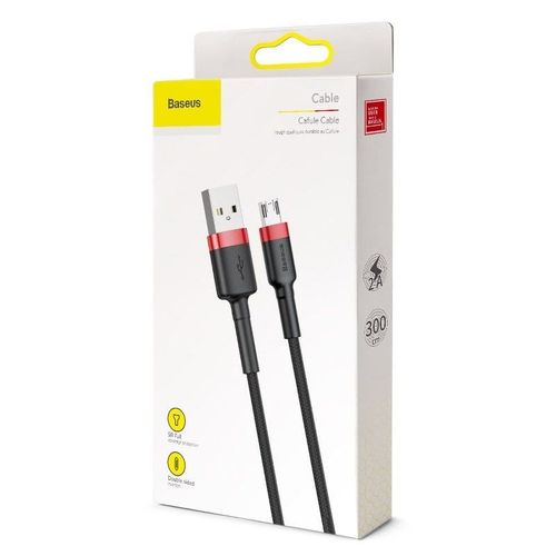 Kabel Micro USB Baseus Cafule 2A 3m (czarno-czerwony) na Arena.pl