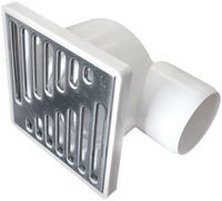 kratka kanalizacyjna biała 110 boczna chrom k10bh - k10bh
