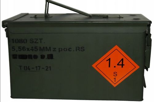 SKRZYNKA METALOWA WOJSKOWA PO AMUNICJI HERMETYCZNA Stan BDB na Arena.pl
