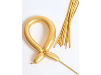 Balony do modelowania, rurki, JK złoty chrom, 100 szt. [modeliny]