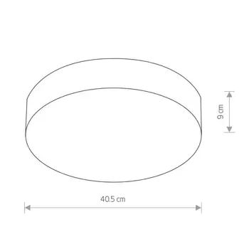 Srebrna lampa sufitowa Arena do sypialni LED 18W 4000K nad łóżko na Arena.pl