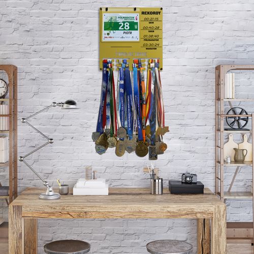 Wieszak na medale i numery startowe REKORDY BIEGOWE RUN twoje imię 22.1 na Arena.pl