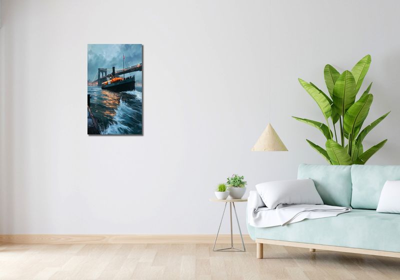 Obraz 40x70cm Stary Parowiec zdjęcie 2