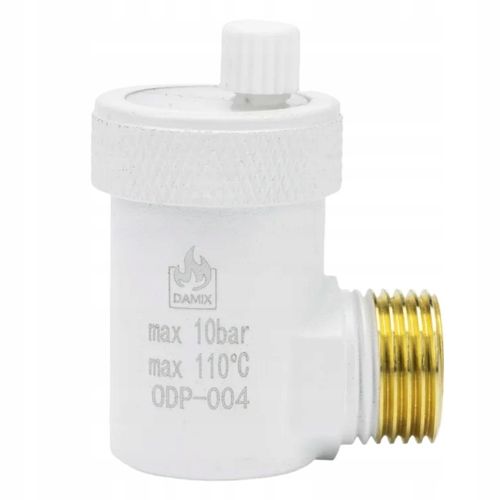 ODPOWIETRZNIK AUTOMATYCZNY AUTOMAT 1/2" CALA KĄTOWY BOCZNY BIAŁY na Arena.pl