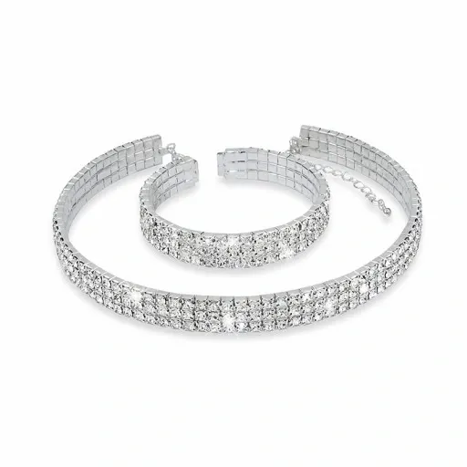 KOMPLET SREBRNY Z CYRKONIAMI BIJOUX 3 zdjęcie 1