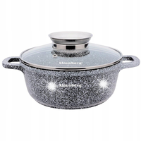 Garnek marmurkowy z pokrywką aromatyzer 1.3L 16cm gaz indukcja KLAUSBERG