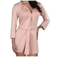 EKSKLUZYWNY SZLAFROK DAMSKI ŁOSOSIOWY WIĄZANY M