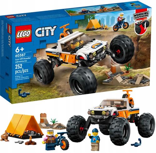 60387 - lego city - przygody samochodem terenowym z napędem 4x4 na Arena.pl