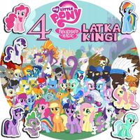 OPŁATEK NA TORT 20CM - MY LITTLE PONY + IMIĘ + ! 15CM 18CM