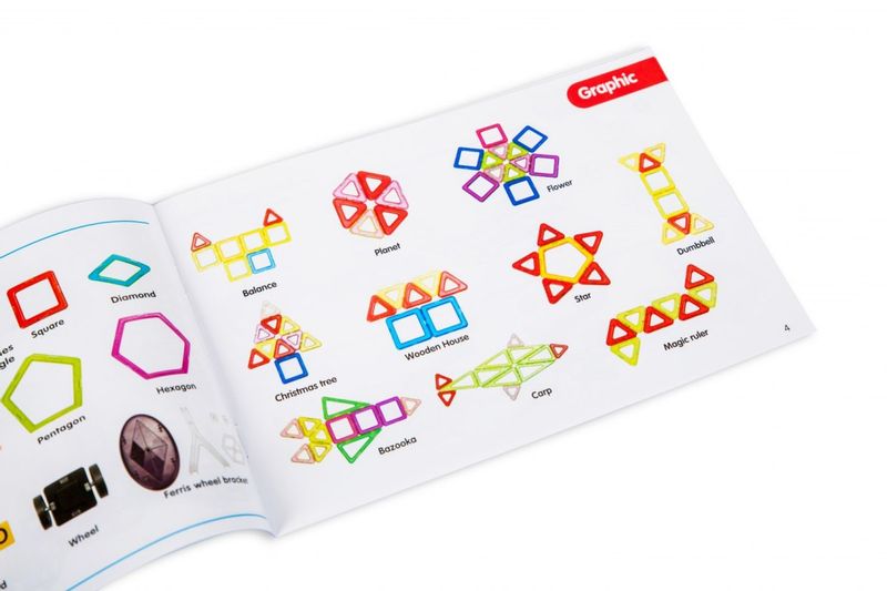 Kolorowe klocki magnetyczne MAGICAL MAGNET 52SZT zdjęcie 7