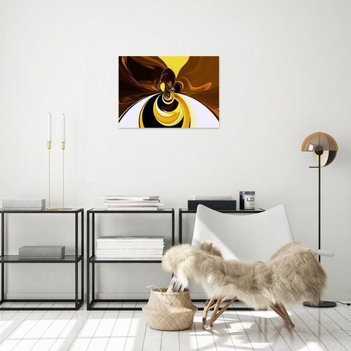 Deco Panel, Brązowa abstrakcja 70x50 na Arena.pl