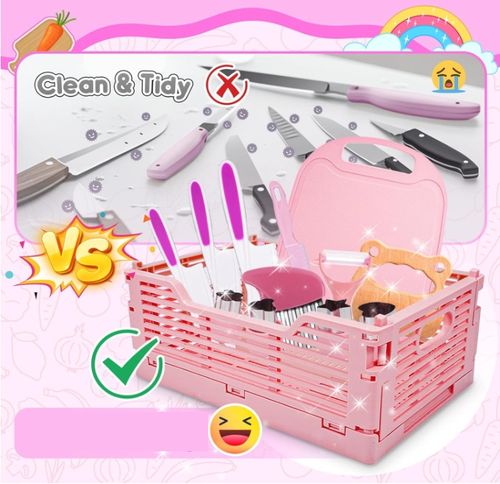 ZESTAW BEZPIECZNYCH NOŻY AKCESORIÓW KUCHENNYCH DLA DZIECI 13EL Prezenty na Arena.pl